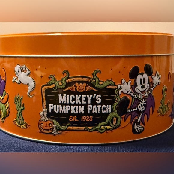 Disney Parks Mickey's Pumpkin Patch Halloween Tin - Picture 1 of 7